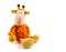 Stuffed Giraffe isolated on white background