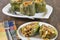 Stuffed green bell peppers