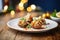 stuffed mushrooms topped with panko, ready to eat