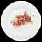 Stuffed pasta with radicchio salad, isolated