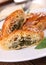 Stuffed puff with spinach