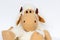 Stuffed Sheep soft plush toy on white background