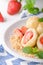 Stuffed strawberry dumplings