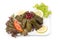 Stuffed vine leaves plate lebanese cuisine.