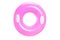 Stufio shot of a pink swimming ring