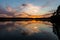 Stumpy Lake Brilliant Orange Sunset in Virginia Beach, Virginia