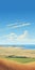 Stunning 2d Illustration Of Bude, Cornwall\\\'s Beautiful Savanna