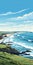 Stunning 2d Illustration: Bude, Cornwall\\\'s Majestic Beachscape