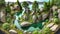 Stunning 3D Model of a Serene Lake Landscape with Trees and Rocks: A Nature Lover's Dream"