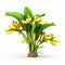 Stunning 3d Model Of Yellow Banana Plants With Distinctive Character Design