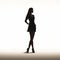 Stunning 8k 3d Silhouette Of An Attractive Woman In A Dark Dress