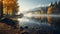 Stunning 8k Footage Of Crescent Lake In Autumn With Fog