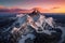 Stunning aerial drone view of Mount Everest in the Himalayas