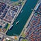 Stunning aerial image of the Miraflores Locks and the
