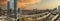 A stunning aerial panoramic shot of the cityscape of downtown Atlanta