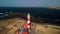 Stunning aerial partial orbit clip of Faro del Toston El Cotillo Fuerteventura