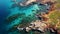 Stunning Aerial Photo Of Australian Ocean With Rocky Shoreline