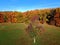 Stunning aerial view of fall foliage near Wilmington, Delaware, U.S.A