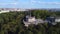 Stunning aerial view flight drone. Bunker Berlin Mitte Flak Tower Humboldthain