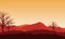 Stunning afternoon sky panoramas with incredible mountain views. Vector illustration
