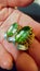 Stunning Antique Emerald Clip on Earrings