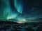 A stunning aurora borealis dancing across the night sky created with Generative AI