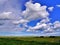 Stunning big sky over fields, Burnham Overy Staithe, North Norfolk