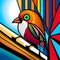 Stunning bird graphic vector style - ai generated image