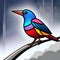 Stunning bird graphic vector style - ai generated image