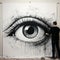 Stunning Black And White Eye Drawing By Artist Davide Limo