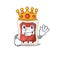 A stunning of blood bag stylized of King on cartoon mascot style