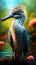 Stunning Blue Footed Booby On A Cerulean Shoreline on Selective Focus Background