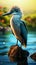 Stunning Blue Footed Booby On A Cerulean Shoreline on Selective Focus Background