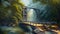 Stunning bridge environment in a scenic jungle