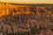 The stunning Bryce Canyon in all its glory as the sun sweeps across the canyon, amazing limetsone hoodoo with various shades of