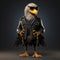 Stunning Cartoon Eagle Character With Leather Jacket And Sunglasses