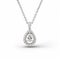 Stunning Chain Piece With Halo Design And Drop-shaped Diamonds In 18k White Gold