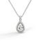 Stunning Chain Piece With Hollow Halo Design And Drop-shaped Diamonds