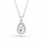 Stunning Chain Piece With Hollow Halo Design And Drop-shaped Diamonds