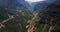 Stunning cinematic aerial shot of Colca Canyon