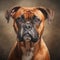 Stunning Close-up Portrait Of A Brown Boxer Dog In Daz3d Style