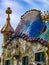 Stunning and colorful rooftop of Casa Batllo, Barcelona, Spain.