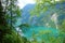 Stunning colorful waters of Konigsee known as Germany`s deepest and cleanest lake, located in Berchtesgadener National Park, Uppe