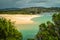 Stunning colors of Merimbula lake in the summer in Australia