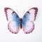 Stunning Conceptual Art: Common Blue Butterfly In Vibrant Blue And Pink