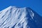 Stunning cone of Ngauruhoe volcano in winter