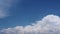 Stunning cumulus clouds in blue sky. beautiful clear sky in summer