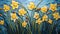 Stunning Daffodil Art: Impasto Painting In Mackintosh Style