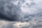 Stunning dark cloud formations right before a thunderstorm