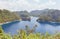 The stunning deep blue lakes of Montebello Lakes National Park in Chiapas, Mexico